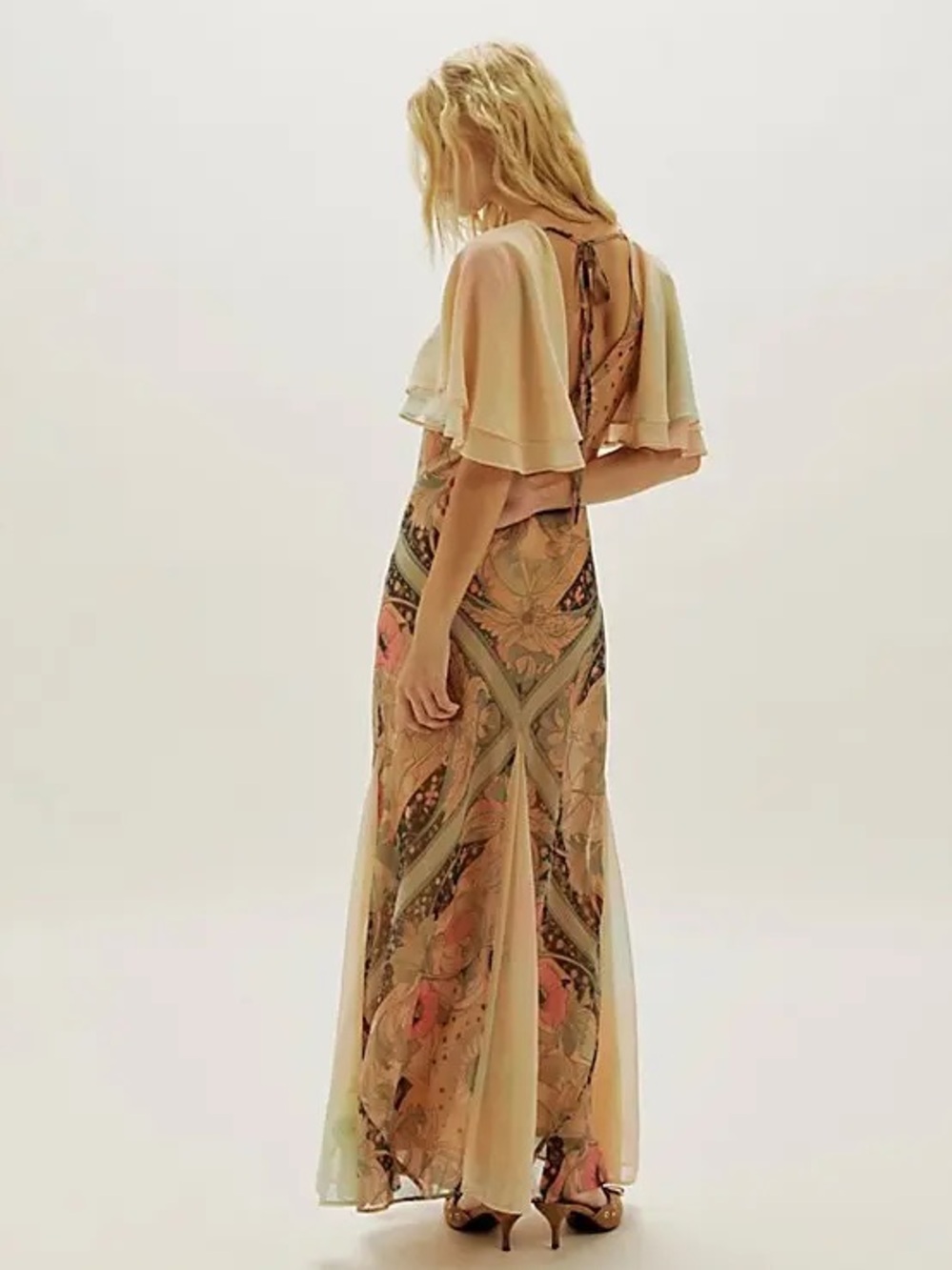1048. FREE PEOPLE Celestial  Nights Maxi Dress in Fairy Combo Sz S NWOT $228 - Picture 9 of 12